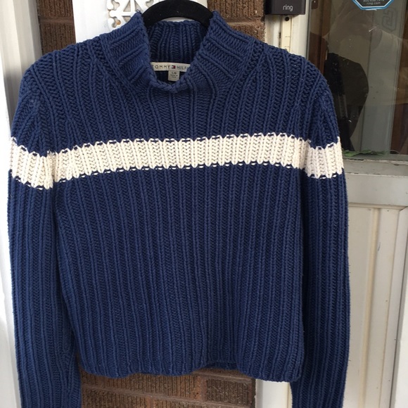 Calvin Klein Sweaters - CK Blue Fitted Chunky Sweater